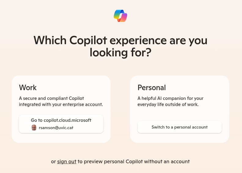 Login de Copilot Chat