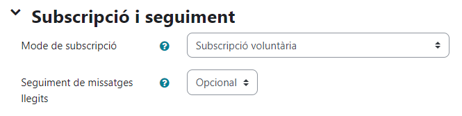 Subscripció i Seguiment Forum Moodle
