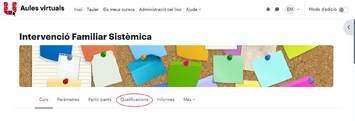 Menú Qualificacions