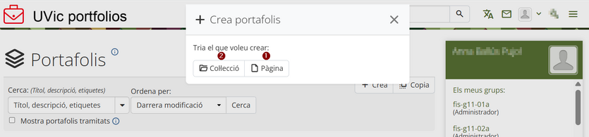 Crear pàgina