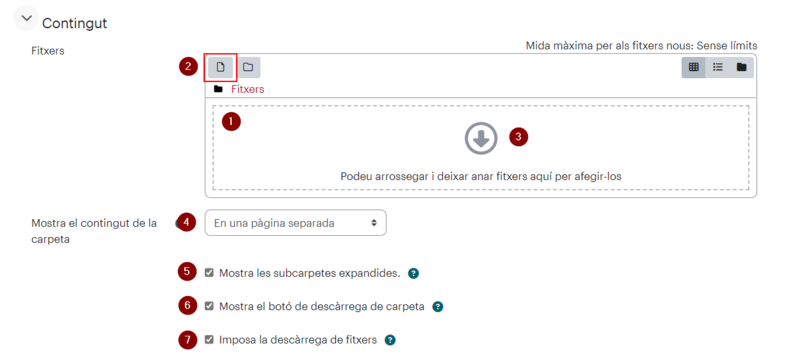 Fitxer:OpcionsConfiguracioCarpetaMoodle.png