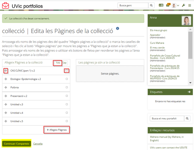 Afegir col·lecció